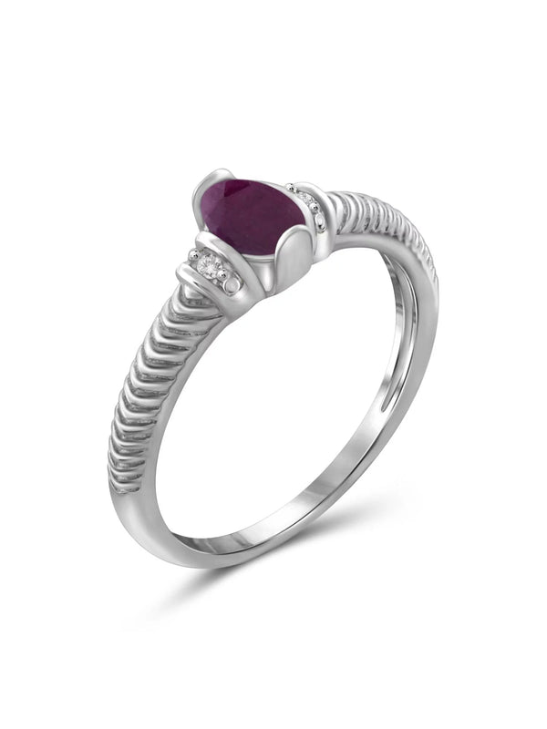 Detailed View of Ruby Gemstone Ring