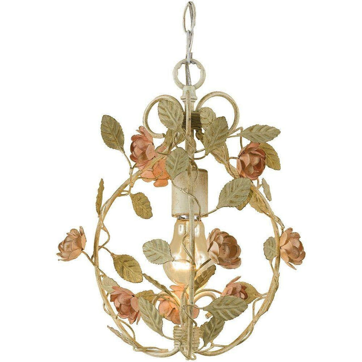 1 - Light Mini Chandelier with Floral Design – Adjustable Height Pendant - ChillShop