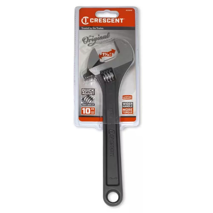 10" Black Oxide Adjustable Wrench by Crescent | Ergonomic, Secure & Durable Tool - ChillShop