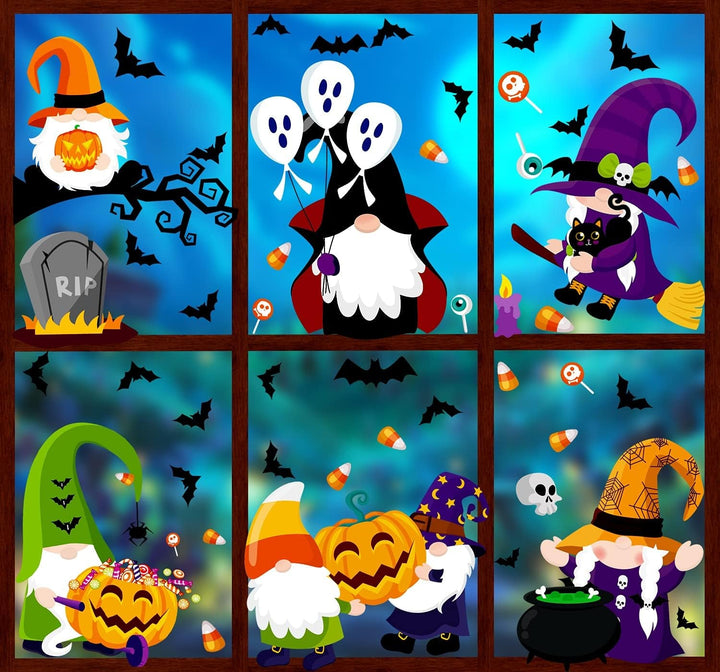 100Pcs Halloween Window Clings | Spooky, Reusable & Double - Sided Decor - ChillShop