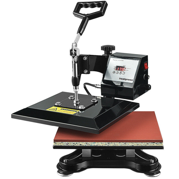 12 x 10 Inch Swing-Away Digital Heat Press Machine for T-Shirts and Sublimation Transfers