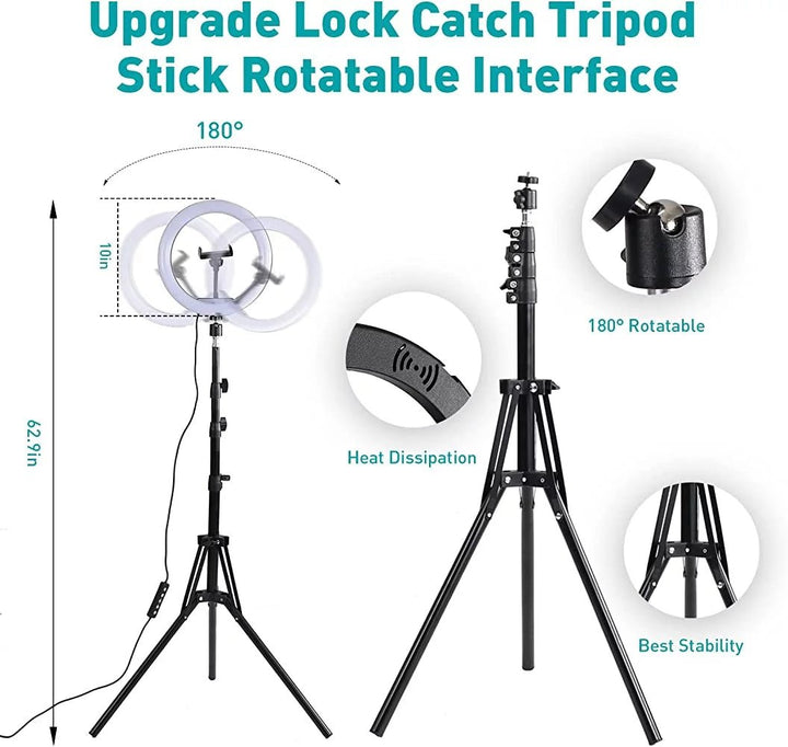 13" RGB Ring Light with Tripod Stand & Phone Holder | Ultimate Selfie Solution - ChillShop