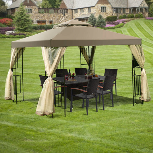 10 x 10 Feet Awning Patio Screw-Free Structure Canopy Tent