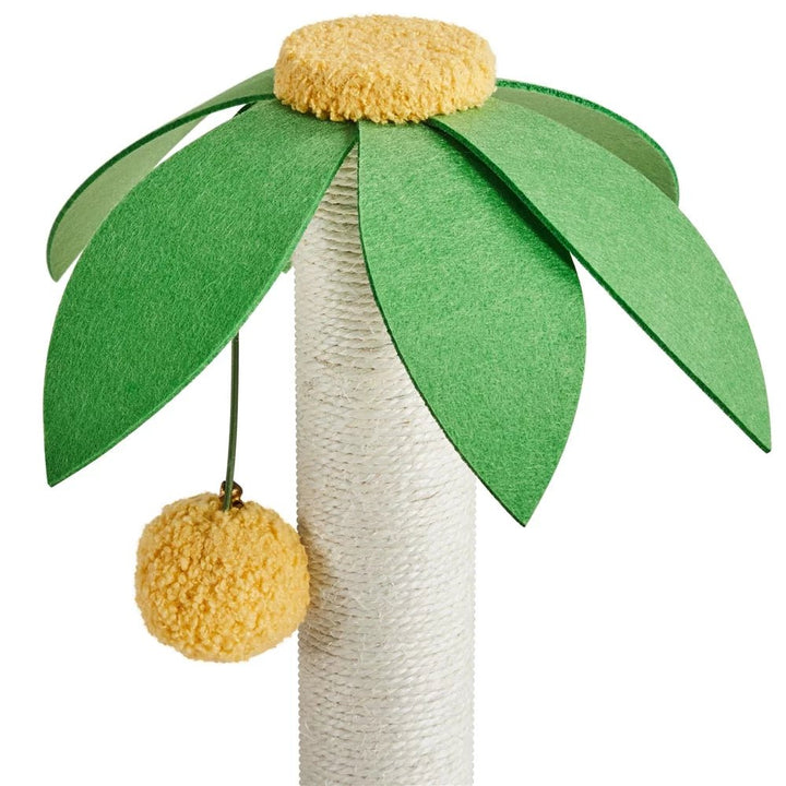 37 - Inch Tall Coconut Palm Cat Tree with Sisal Rope & Plush Platform - ChillShop