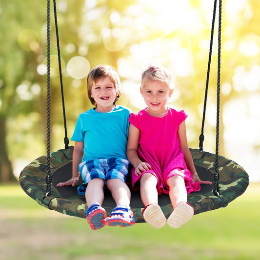 40 Inch Flying Saucer Tree Swing Outdoor Play Set with Adjustable Ropes - Perfect Gift for Kids