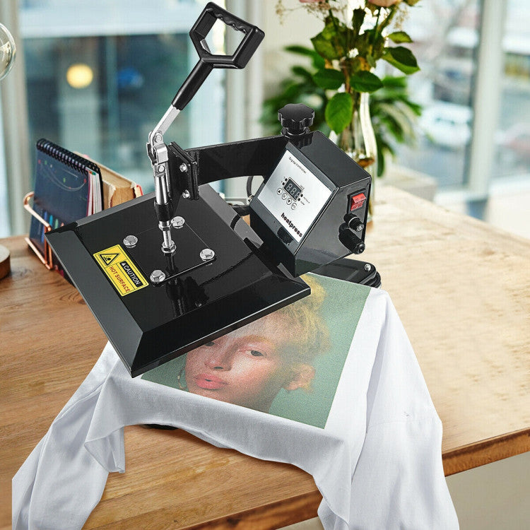 12 x 10 Inch Swing-Away Digital Heat Press Machine for T-Shirts and Sublimation Transfers