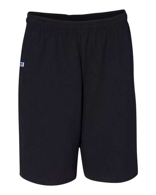 Russell Athletic Essential Jersey Cotton Shorts for Men - 10" Length with Pockets