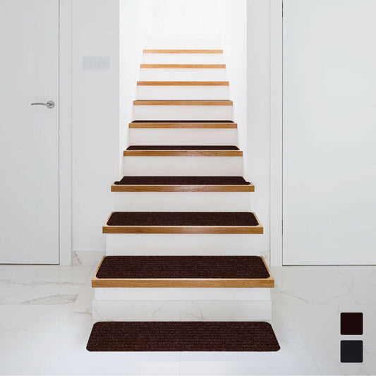 15-Piece 30 x 8 Inch Non-Slip Soft Stair Treads Carpet - Safety for Kids, Pets, and Elderly