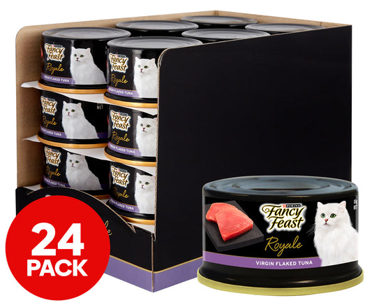 24 X Purina  Royale Virgin Flaked Tuna 85G