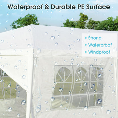 10 x 30 Feet Outdoor Canopy Tent with 6 Removable Sidewalls and 2 Doorways - Ideal for Parties, Weddings, and Events