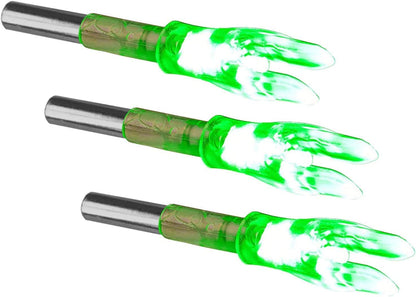 6PCS LED Lighted Nocks for Arrows - High Visibility, Easy Tracking, Screwdriver Included (Green)