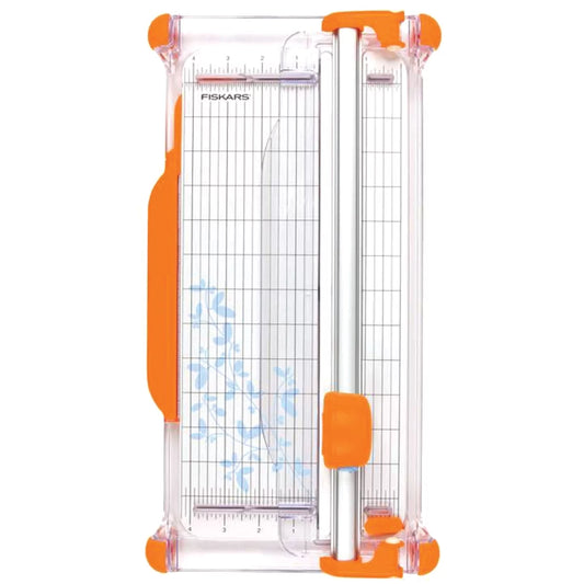 Fiskars Deluxe Rotary Paper Trimmer (28 mm) - Clear and Orange