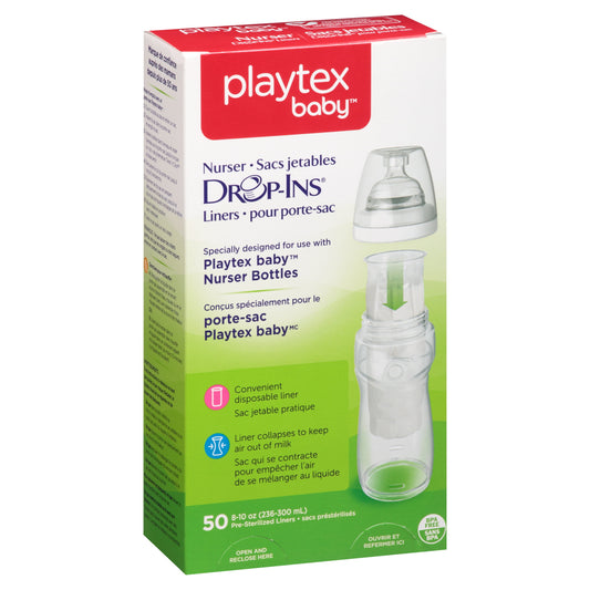 Drop-Ins Liners for Nurser Bottles 8-10 Oz - 50 Count