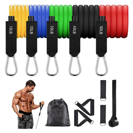 150Lbs Home Gym Resistance Band Set with Handles - Versatile Workout for All Levels