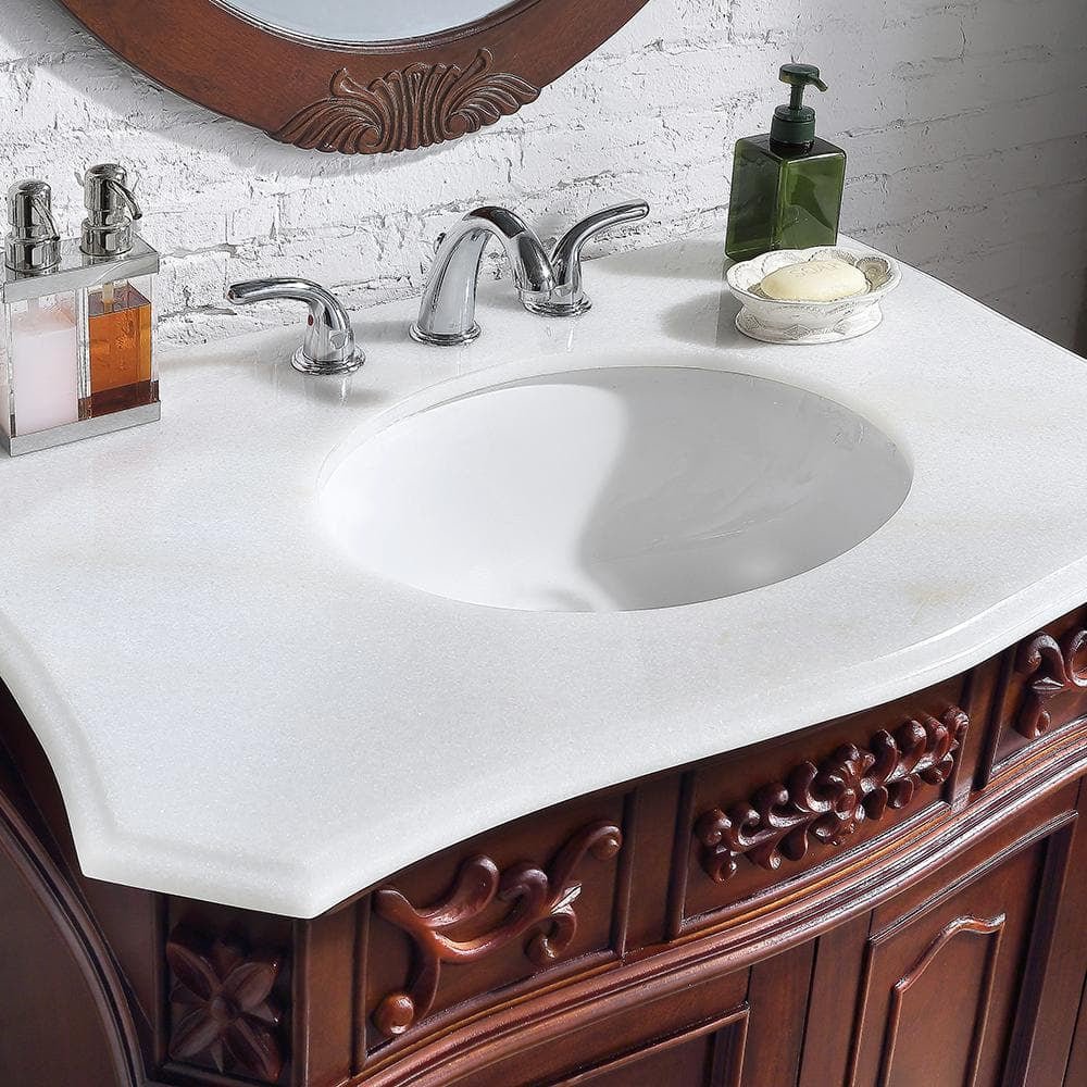 Antique Cherry Bath Vanity | Classic Freestanding Design - ChillShop