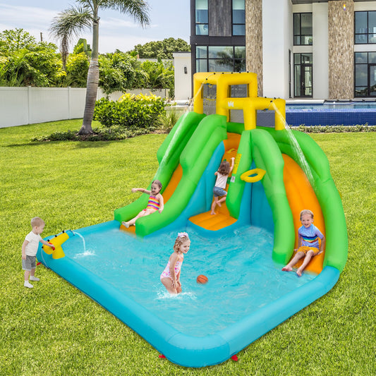 Kids Inflatable Water Park Bounce House with Powerful 480W Blower