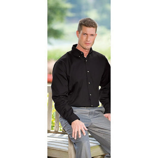 Men's Long Sleeve Teflon Woven Shirt - Stain & Wrinkle Resistant