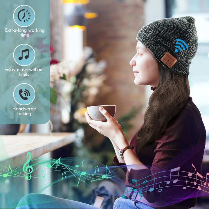 Bluetooth Beanie Hat with Built - in Headphones – Stay Warm & Connected! - ChillShop