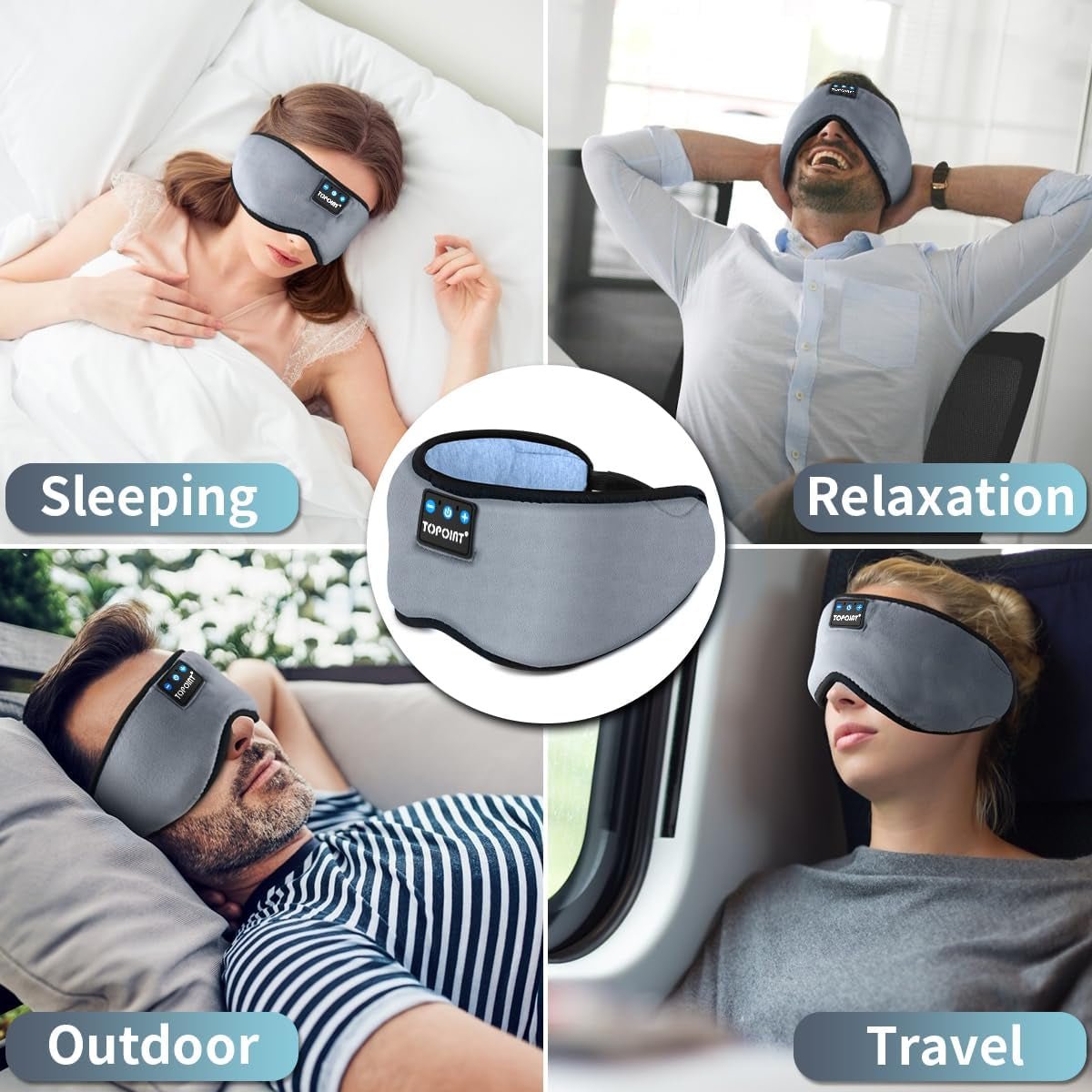 Bluetooth Sleep Eye Mask Headphones – Music & Comfort for Restful Sleep - ChillShop