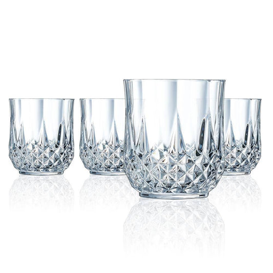 Chic 4 - Piece Longchamp Crystal Glass Set – Timeless Elegance - ChillShop