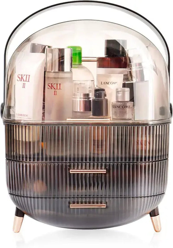 Chic Egg - Shaped Makeup Organizer: Elegant & Compact Vanity Solution - ChillShop