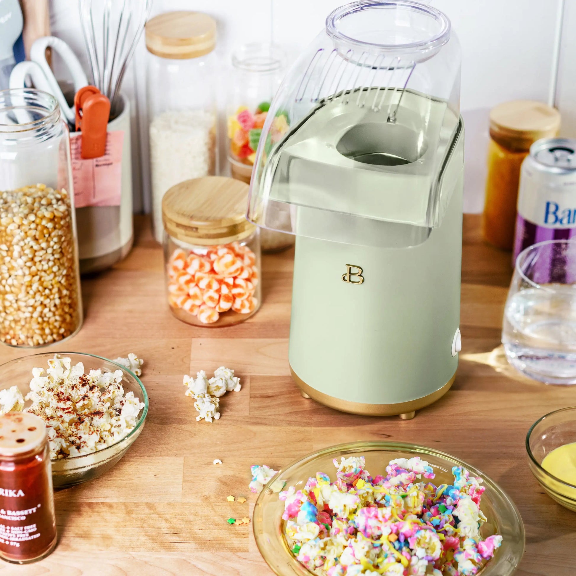 Chic Popcorn Maker – Drew Barrymore’s Sage Green Popcorn Machine - ChillShop