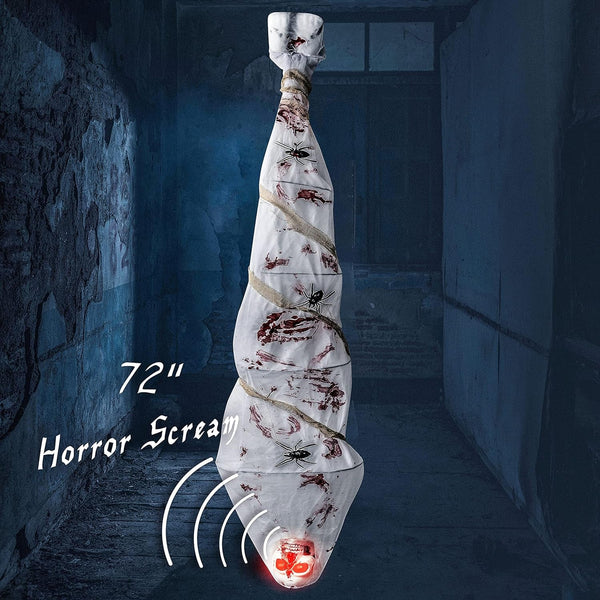 Cocoon Corpse Halloween Decoration – Life - Size Scary Prop - ChillShop