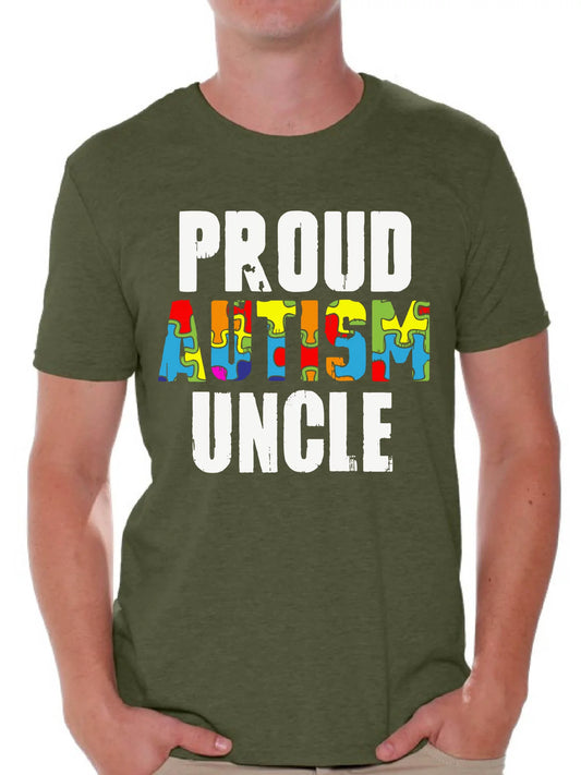 Proud Autism Uncle T-Shirt - Autistic Pride & Awareness for Men