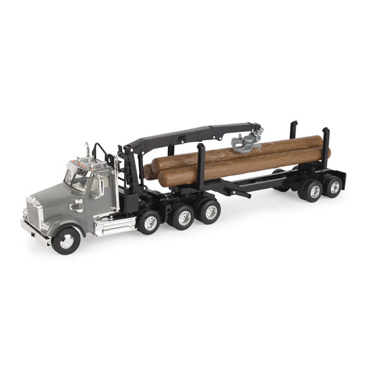 Freightliner 1:32 Scale 122SD Logging Truck with Logging Trailer - Detailed Toy for Creative Play