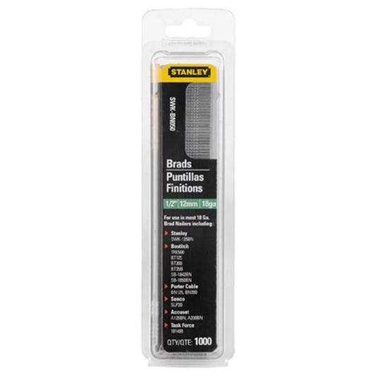 Stanley SWKBN050S 1/2-Inch Brad Nails - 1000 Pack