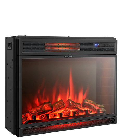 28 Inch Electric Freestanding and Recessed Fireplace with Remote Control