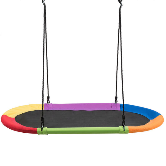 60 Inch Saucer Surf Outdoor Adjustable Swing Set - Fun & Safe for Kids