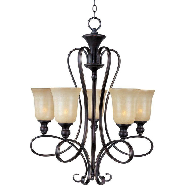 Elegant Single - Tier Chandelier: Infinity Design with Wilshire Glass Shades - ChillShop