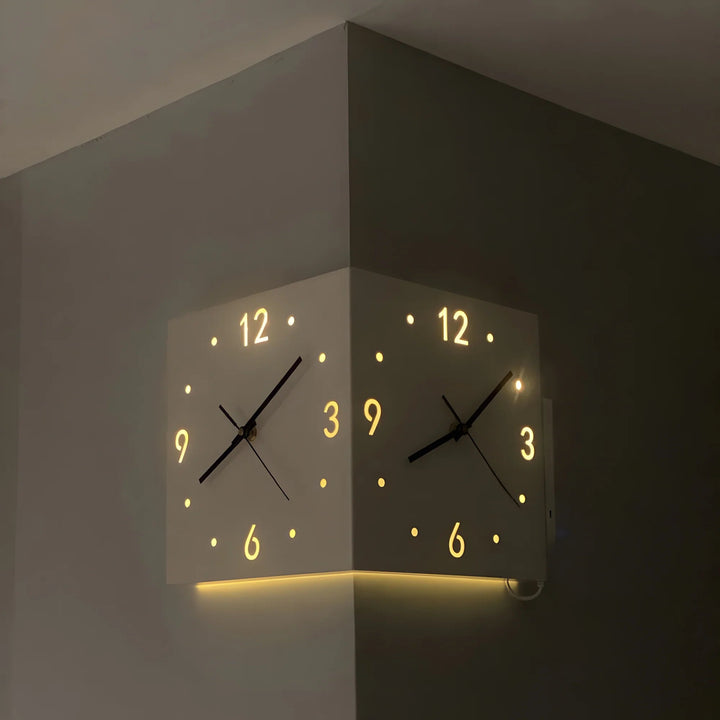 EP Light Corner Clock - Modern Timepiece with Light & Voice Sensors - ChillShop