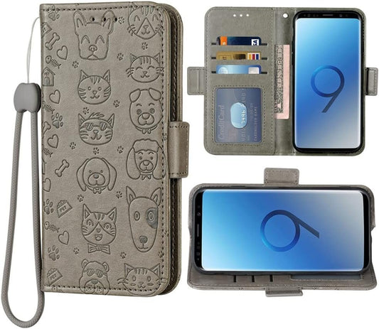 Grey Wallet Case for Huawei Honor 8X – Stylish Leather Flip Cover with Card Holder - ChillShop