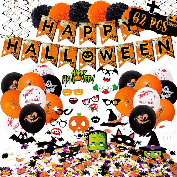 Halloween Party Decorations Set – 62PCS Complete Kit for Festive Halloween Events - ChillShop