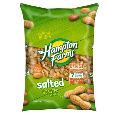 Hampton Farms Salted In - Shell Peanuts: 5 lbs Bulk Crunchy Snack | Vegan & Gluten - Free - ChillShop