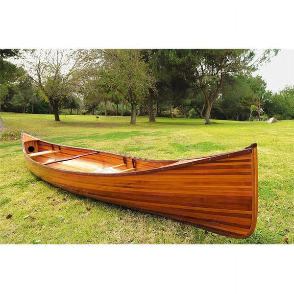 Handcrafted 18' Cedar Canoe – Lightweight & Durable for Paddling & Fishing - ChillShop