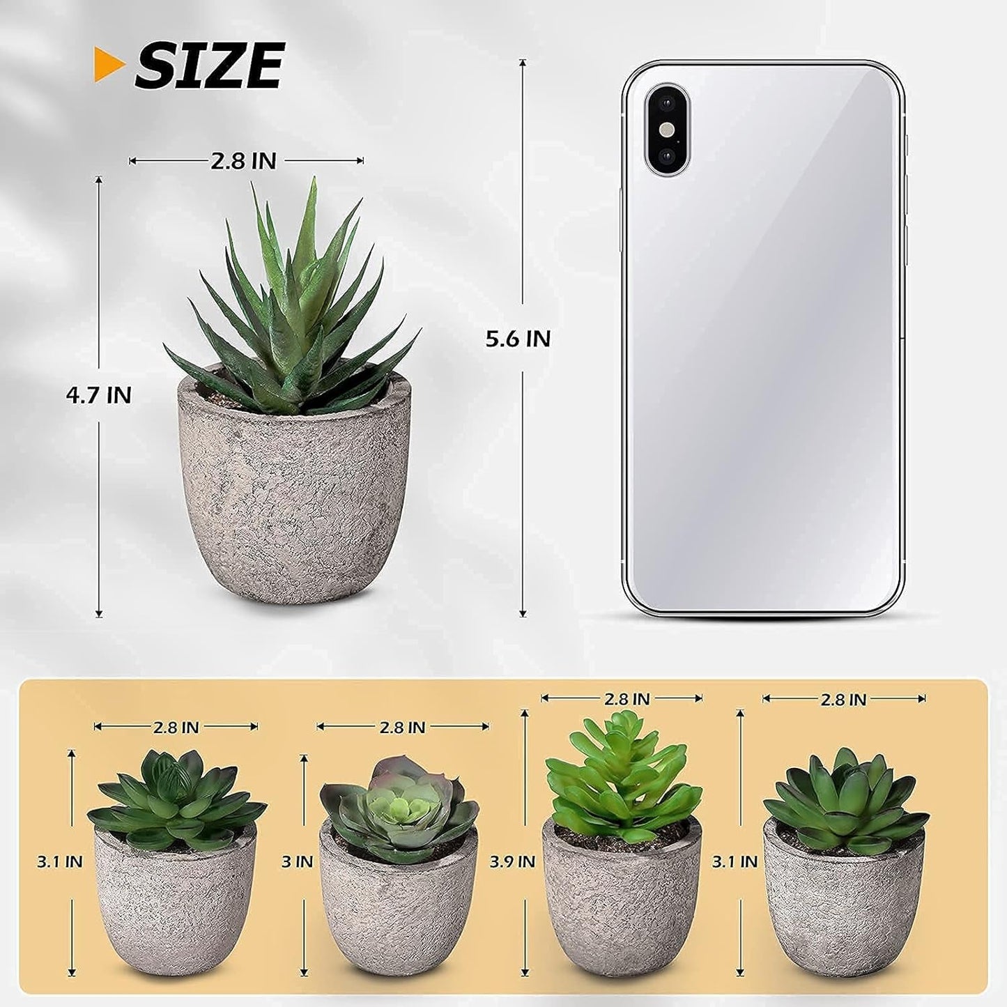 Mini Artificial Succulent Plants in Pots – Lifelike & Hassle - Free Decor - ChillShop