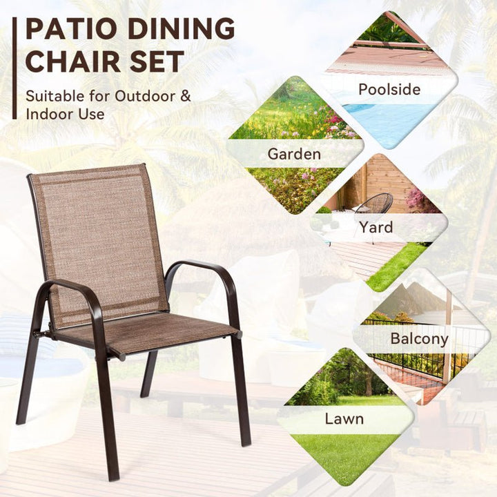 Outdoor Dining Chairs with Armrests - ChillShop