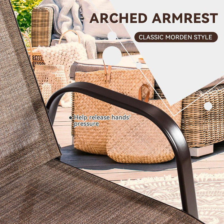 Outdoor Dining Chairs with Armrests - ChillShop