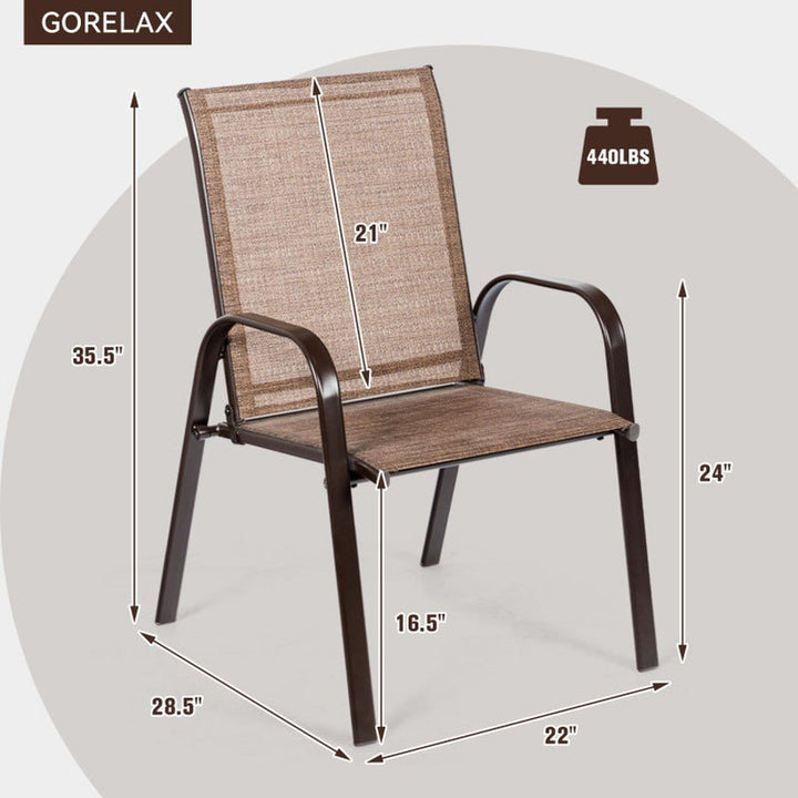 Outdoor Dining Chairs with Armrests - ChillShop