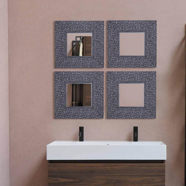 Silver Grey Mosaic Accent Mirrors - ChillShop