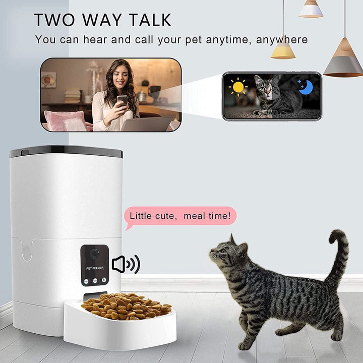 Smart Automatic Pet Feeder with 1080P HD Camera - 6L Capacity & App Control - ChillShop