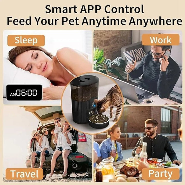 Smart Automatic Pet Feeder with Remote App Control & Voice Command - ChillShop