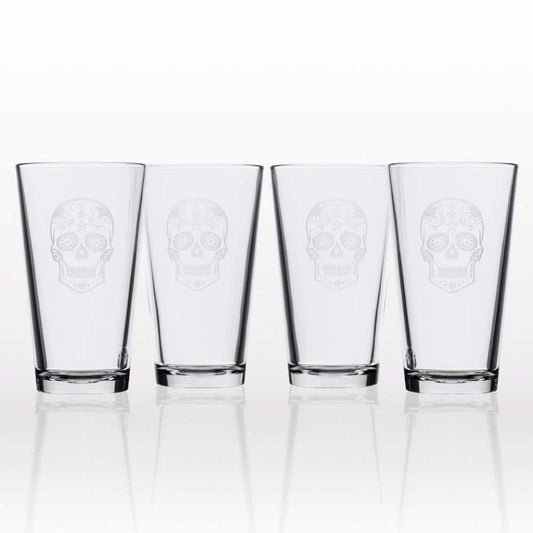 Sugar Skull Pint Glasses - ChillShop