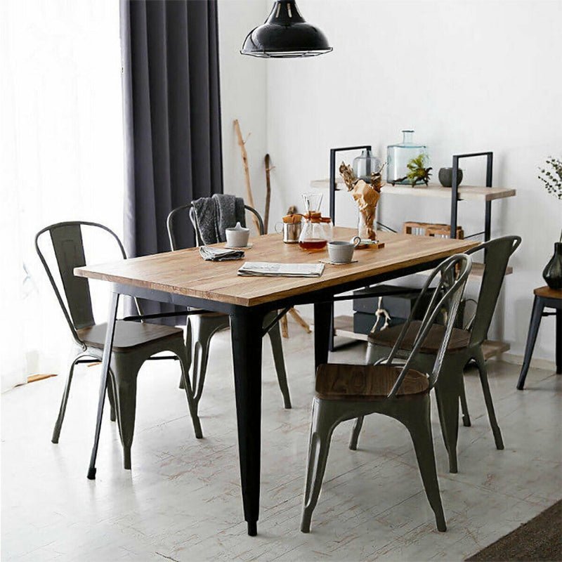 Tolix Style 4 - Piece Metal Dining Chairs – Durable & Stackable - ChillShop