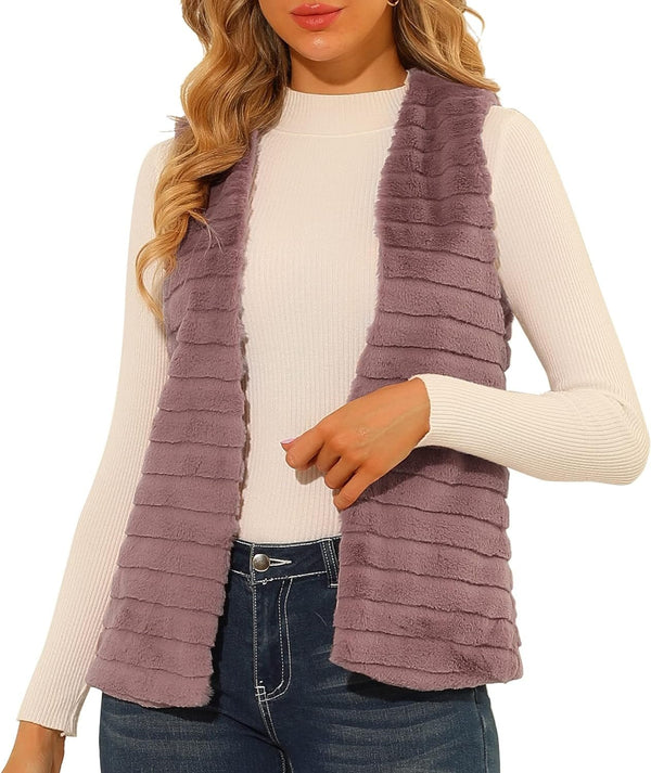 Women's Fashion Faux Fur Vest - ChillShop