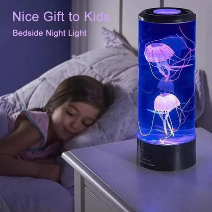 Colorful Jellyfish LED Night Light: USB-Powered Aquarium Lamp for Bedroom & Home Decor - A Magical Children's Gift