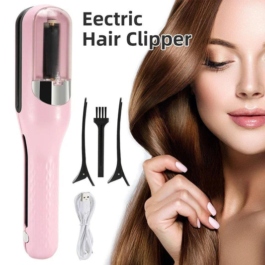 Professional Split End Trimmer: Smooth Cut Clipper & Beauty Bag Set for Women